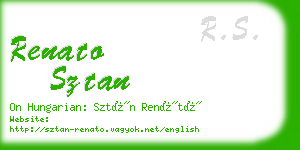 renato sztan business card